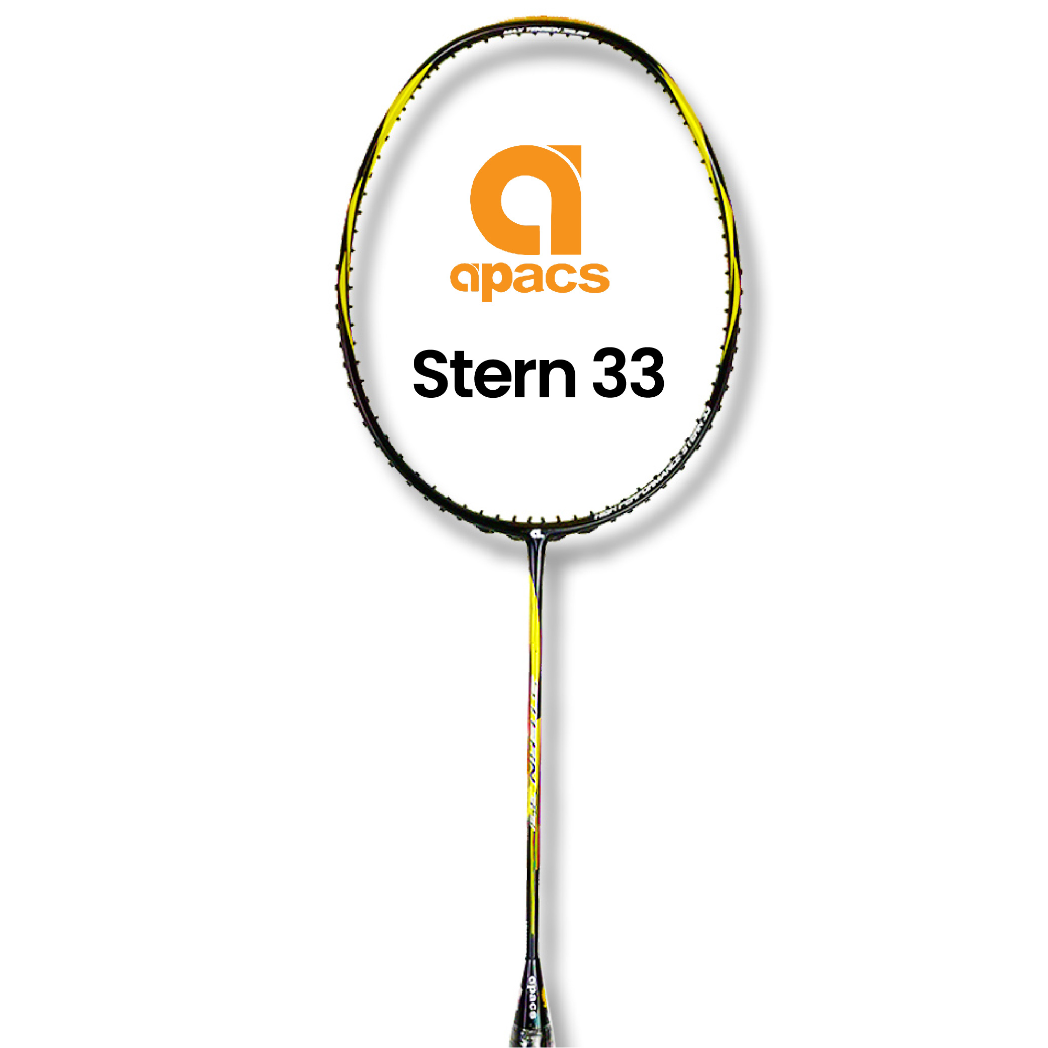 New & Unstrung Free Shipping 2 Apacs Stern 33 Black Yellow Badminton Racket 